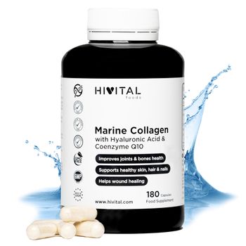 Colágeno Marino Con Ácido Hialurónico, Coenzima Q10, Vitamina C Y Zinc