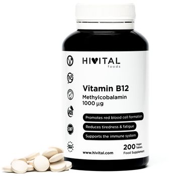 Vitamina B12 Metilcobalamina 1000 Mcg | 200 Comprimidos Veganos