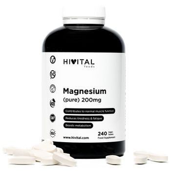 Magnesio 200 Mg De Citrato De Magnesio | 240 Comprimidos Para 8 Meses
