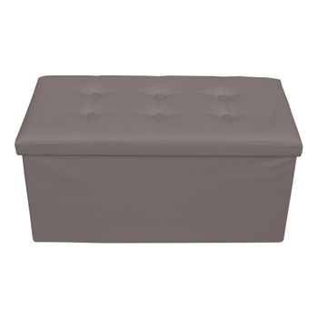 Puff Caja Taburete Reposapies Gris Hogar 38x76x38 Rebecca Mobili