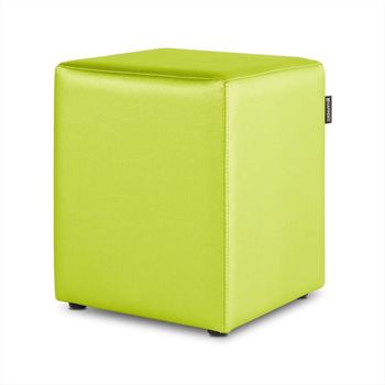 Puff Cubo Polipiel Verde 1 Unidad