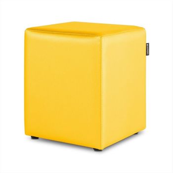 Puff Cubo Polipiel Amarillo 1 Unidad