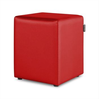 Puff Cubo Polipiel Rojo 1 Unidad