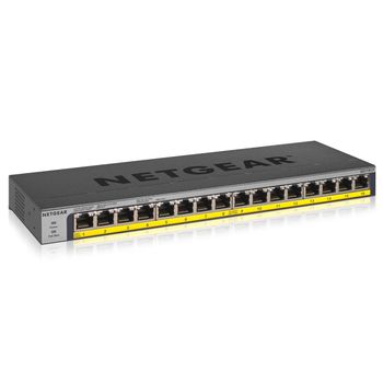 Netgear Gs116lp, No Administrado, Gigabit Ethernet (10/100/1000), Energía Sobre Ethernet (poe), Montaje En Rack