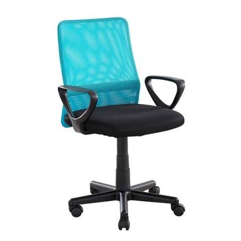 Silla Escritorio Maya Giratoria Con Respaldo Transpirable De Malla En Color Turquesa