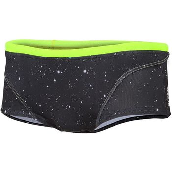 Zone3 Bañador Slip Men\'s Cosmic Swim Brief Shorts Gris/amarillo Fluor