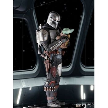 Figura The Mandalorian & Baby Yoda Star Wars Escala 1/10