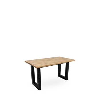 Mesa De Comedor Versus Mesa Salón Estilo Industrial En Acabado Madera Con Patas Metálicas Extensible 140-180cm