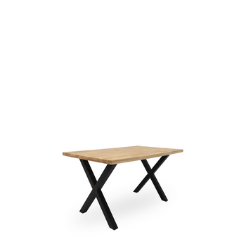 Mesa De Comedor Bilbao Mesa Salón En Acabado Madera Con Patas Metálicas 140x80 Cm