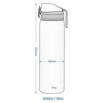 Botella De Agua Ion8 Leak Proof  Slim Bpa Free Blue (500 Ml)