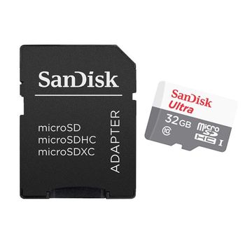 Sandisk Tarjeta Microsdhc 32gb Clase 10 Uhs-i Ultra Sdsqunb-032g-gn3ma (adapt)