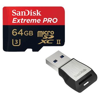 Sandisk Tarjeta Microsdxc 64gb Clase 10 Uhs-ii U3 Extreme Pro + Usb