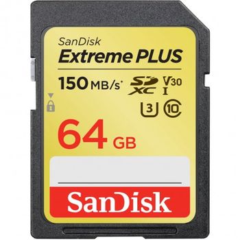 Sandisk - Extreme Plus 64 Gb Sdxc Uhs-i Clase 3