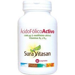 Sura Vitasan Acido Folico Activo 1000 Microgramos 60 Comp