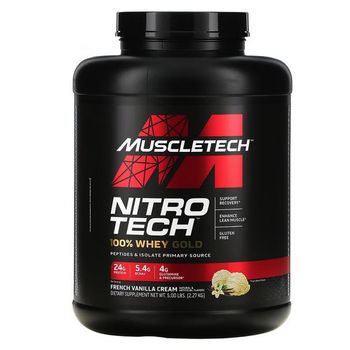 Complemento Alimenticio Nitro Tech Whey Gold Sabor Vainilla Lb Muscletech 2,27kg