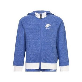 Sudadera Con Capucha Niño Nike 842-b9a Azul Blanco