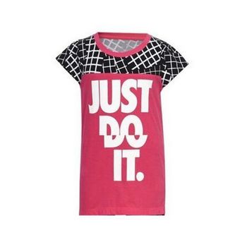 Camiseta De Manga Corta Nike 848-a72 Rosa