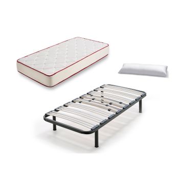 Pack Colchon + Somier Descansin, 105 x 190, Ideal para Personas con  Dolores de Espalda, Alta Firmeza, Silencioso