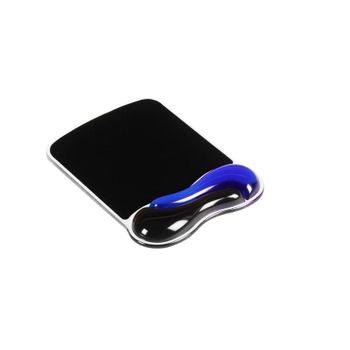 Kensington Duo Gel Mouse Wristrest Wave - Alfombrilla De Ratón Con Apoyamuñecas - Negro, Azul 62401