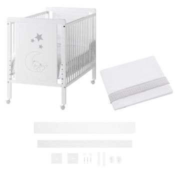 Cuna Colecho Indi 120x60, Kit Colecho Para Unir La Cuna A La Cama Y Bajera Con Encimera