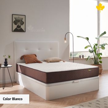 Pack Colchon + Cabecero + Canape Abatible Descansin | 150 X 200 | Blanco | Maxima Comodidad | Gran Almacenaje