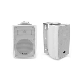 vidaXL Altavoces estéreo de pared 2 uds blanco interior exterior 80 W