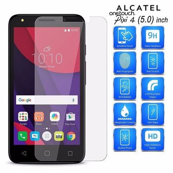 Protector De Pantalla Cristal Templado Alcatel Pixi 4 5.0 ( 9h 2.5d Pro+ ) Con Caja Y Toallitas