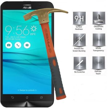 Protector De Pantalla Cristal Templado Asus Zenfone Go 2017, Zb552kl ( 9h 2.5d Pro+ ) Con Caja Y Toallitas