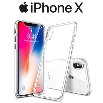 Funda Silicona Iphone X, Transparente, Gel Tpu 0.33 Mm