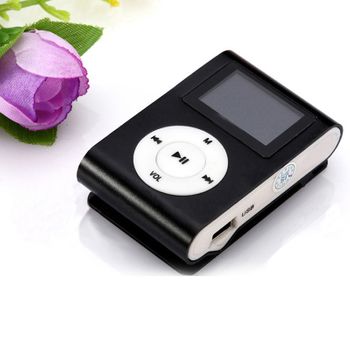 Mini Reproductor De Musica Mp3 ( Pantalla Lcd ) Con Clip Negro