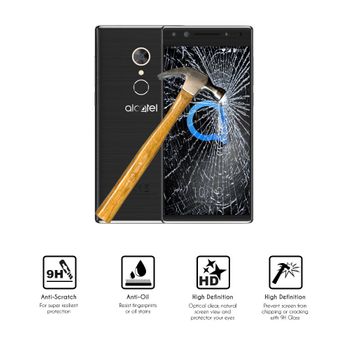 Protector De Pantalla Cristal Templado Alcatel 5 ( 9h 2.5d Pro+ ) Con Toallitas