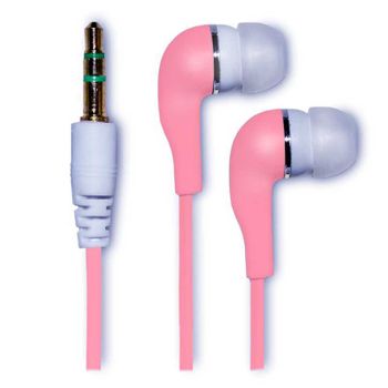 Auriculares De Silicona Jack 3,5 Cascos Audio Rosa Universal