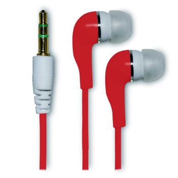 Auriculares De Silicona Jack 3,5 Cascos Audio Rojo Universal