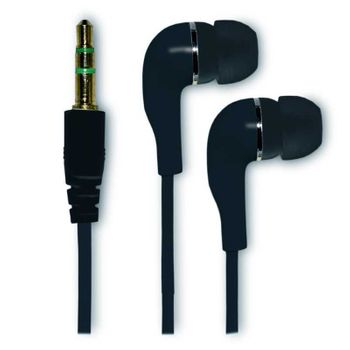 Auriculares De Silicona Jack 3,5 Cascos Audio Negro Universal