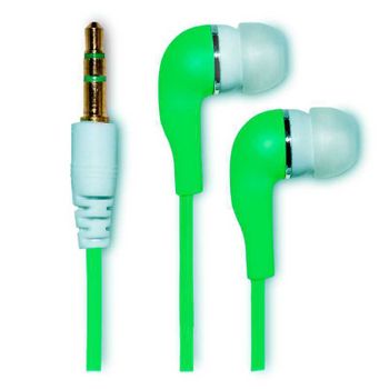 Auriculares De Silicona Jack 3,5 Cascos Audio Verde Universal