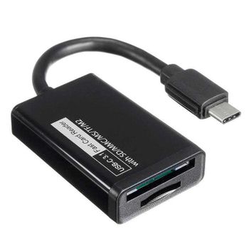 Lector De Tarjetas Memoria Usb-c Y Microsd A Tipo-c Negro Universal