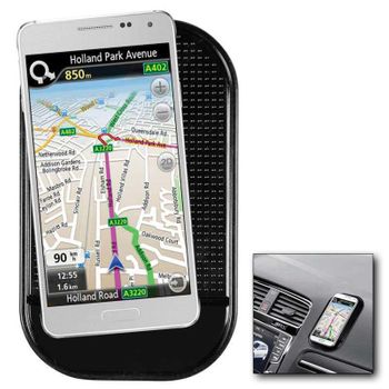 Alfombrilla Antideslizante Soporte De Coche Para Gps, Movil, Llave, Gafas.. Negro