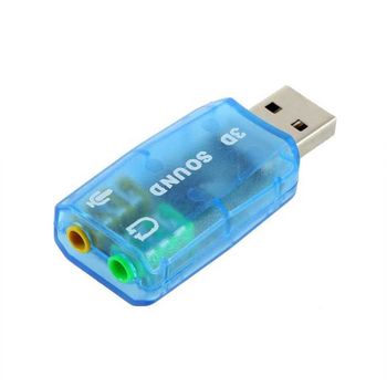 Adaptador Tarjeta De Sonido Usb 2.0 Audio Sound Card 5.1 Para Pc Mini Jack 3,5mm