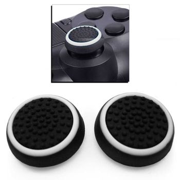 2xfunda Mando Dualshock 4 Ps4/slim/pro Xbox One Gomas Joystick Thumb Grips Blanca