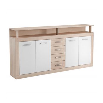 Juego De Muebles De Entrada De Madera Vidrio Homcom 75x4x70 Cm Blanco con  Ofertas en Carrefour