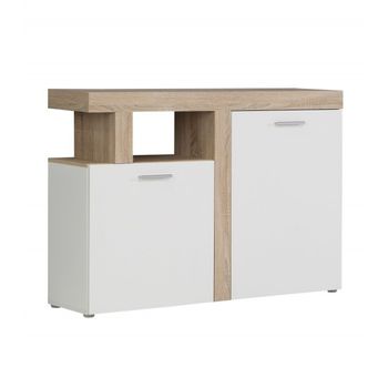 Aparadores Para Salón, Gran Capacidad De Almacenaje, 200x75x35cm, 4  Puertas, Armario, Zapatero, Estilo Moderno, Blanco Y Negro con Ofertas  en Carrefour