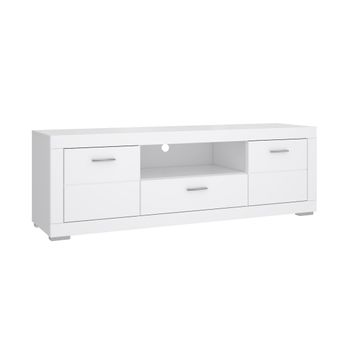 Mueble Tv Snow De 196 Cm. Mueble Para Televisión Color Blanco Mate. Fabricación Europea.