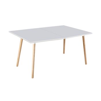 Mesa Comedor Industrial Vince Con Pata Metálica Y Tablero Madera De 4 Cm En  Roble Sellado 140 X80 Cm con Ofertas en Carrefour