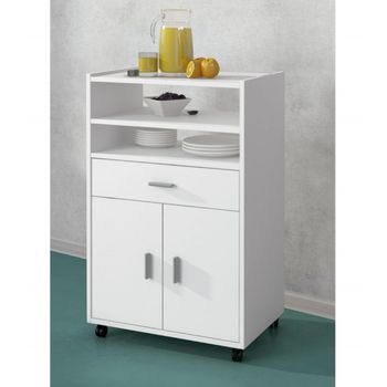 Carrito Auxiliar Plegable De Acero Abs Homcom 43x31x89 Cm-blanco con  Ofertas en Carrefour