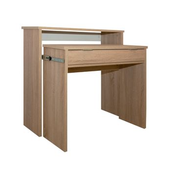 Escritorio Consola Alma, Mueble Multifunción Con Mesa Extensible. 86,5x90x33 Cm. Disponible En Cambria