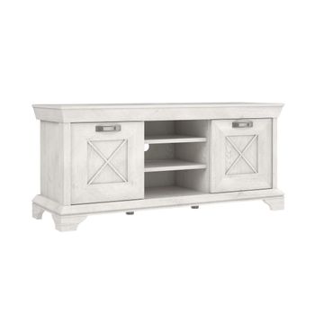 Mueble Tv 150 Cm Ancho Karen. Mueble Televisión Rústico Moderno Color Blanco Pino Con Detalles Decorativos.