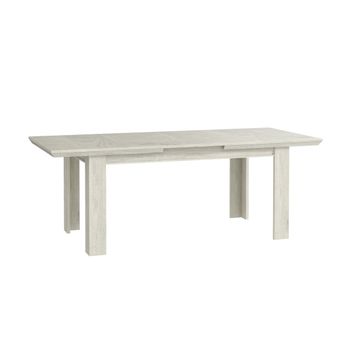 Mesa Comedor Extensible Karen De 160 A 200 Cm. Mesa Diseño Rústico Moderno En Madera Color Blanco Pino