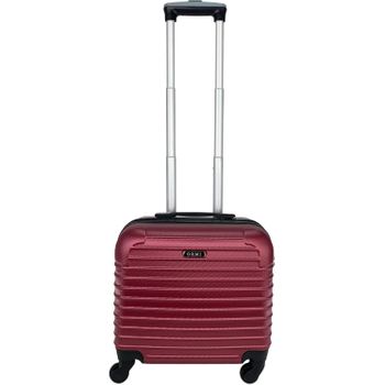 Maletin Maleta Trolley Equipaje De Mano Con 4 Ruedas Giratorias + Compartimiento Comercial Piloto (rojo Granate)