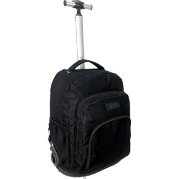 Mochila Con Ruedas Escolar Carro Para El Colegio Niña Niños Grande Bolsas Escolares Trolley Bag Infantil Patineta (negro)