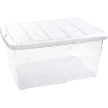 Caja De Almacenamiento, Pongotodo Ropa, Hogar, 60l Litros Organizador Impermeable (blanco Translúcido)